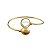 Bracelete ajustável pedra natural opalina ouro semijoia - Imagem 3