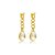Brinco gota cristal ouro semijoia - Imagem 1