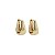 Brinco argola lisa ouro semijoia 16K08013 - Imagem 1
