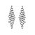 Brinco ear cuff Leticia Sarabia cristal prata - Imagem 3