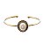 Bracelete ajustável pérola ouro semijoia - Imagem 2