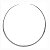 Colar aro choker liso ródio semijoia - Imagem 1