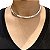 Colar aro choker liso ródio semijoia - Imagem 8