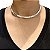 Colar aro choker liso ródio semijoia - Imagem 2