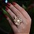 Anel Leticia Sarabia cristais multicores dourado - Imagem 1
