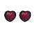 Brinco coração cristal fusion rubi ródio negro semijoia 596010234 - Imagem 2