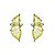 Brinco ear cuff gota ródio cristal amarelo semijoia - Imagem 2