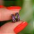 Brinco argolinha fina segundo furo ródio negro zircônia lilás semijoia 16K02030 - Imagem 1
