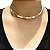 Colar aro choker liso ouro semijoia - Imagem 2