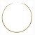 Colar aro choker liso ouro semijoia - Imagem 3