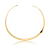 Colar aro choker liso ouro semijoia - Imagem 1