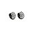 Brinco argolinha m ródio negro strass branco semijoia 7A20032 - Imagem 3