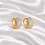 Brinco Argola g Ouro Zircônia Cristal Semijoia 12A14010 - Imagem 1