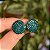 Brinco botão g Leticia Sarabia cristal verde emerald 3901 - Imagem 1