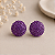 Brinco botão g Leticia Sarabia cristal uva amethyst 3901 - Imagem 1