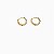 Brinco argolinha fina ouro segundo furo strass semijoia  7A07002 - Imagem 4