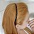 Tiara fina acrílico francesa Finestra marrom strass N557/5s - Imagem 2