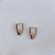 Brinco argolinha metal texturizado ródio e ouro semijoia 18K02004 - Imagem 5