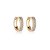 Brinco argolinha zircônia ouro semijoia 19K11067 - Imagem 1