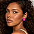Brinco Leticia Sarabia Botão com Cristal Fucsia - Imagem 2