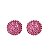 Brinco botão g Leticia Sarabia fúcsia 3901 - Imagem 1