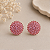 Brinco botão g Leticia Sarabia cristal rosa claro light rose 3901 - Imagem 1