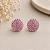 Brinco botão g Leticia Sarabia cristal rosa claro light rose 3901 - Imagem 8