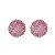 Brinco botão g Leticia Sarabia cristal rosa claro light rose 3901 - Imagem 1