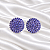 Brinco Leticia Sarabia Botão com Cristal Lilás Tanzanite - Imagem 1