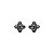 Brinco Leticia Sarabia quadrado curvas cristal grafite jet hematite 6295 - Imagem 1