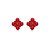 Brinco Leticia Sarabia quadrado curvas cristal vermelho light siam 6295 - Imagem 1