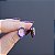 Brinco oval Leticia Sarabia cristal roxo grafite 7197 - Imagem 5