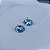 Brinco oval Leticia Sarabia cristal azul claro prateado 7197 - Imagem 2