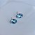 Brinco oval Leticia Sarabia cristal azul claro prateado 7197 - Imagem 4