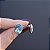 Brinco oval Leticia Sarabia cristal azul claro prateado 7197 - Imagem 5