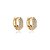 Brinco argolinha segundo furo zircônia ouro semijoia 17K08003 - Imagem 1