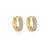 Brinco argolinha zircônia ouro semijoia 19A08019 - Imagem 1