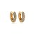 Brinco argolinha zircônia ouro semijoia 19A08020 - Imagem 1