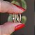 Brinco argolinha zircônia ouro semijoia 18K02008 - Imagem 1