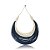Colar Design Natural fios de algodão bicolor nude e azul marinho CO 1314N - Imagem 1