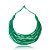 Colar Design Natural fios de algodão verde CO 1341 - Imagem 1