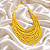 Colar Design Natural fios de algodão amarelo CO 1341 - Imagem 1