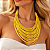 Colar Design Natural fios de algodão amarelo CO 1341 - Imagem 2