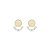 Brinco ear jacket pedra natural quartzo rosa e zircônia prata 925 - Imagem 1