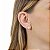 Brinco ear jacket pedra natural quartzo rosa e zircônia prata 925 - Imagem 4