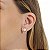 Brinco ear jacket pedra natural madrepérola e zircônia prata 925 - Imagem 2