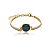 Bracelete ajustável pedra natural sodalita perolada ouro semijoia - Imagem 1
