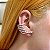 Brinco ear cuff garras zircônias ródio semijoia 4096 - Imagem 2