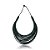 Colar Design Natural fios de algodão preto CO 1341 - Imagem 1