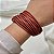 Pulseira Design Natural fios de algodão marsala - Imagem 1